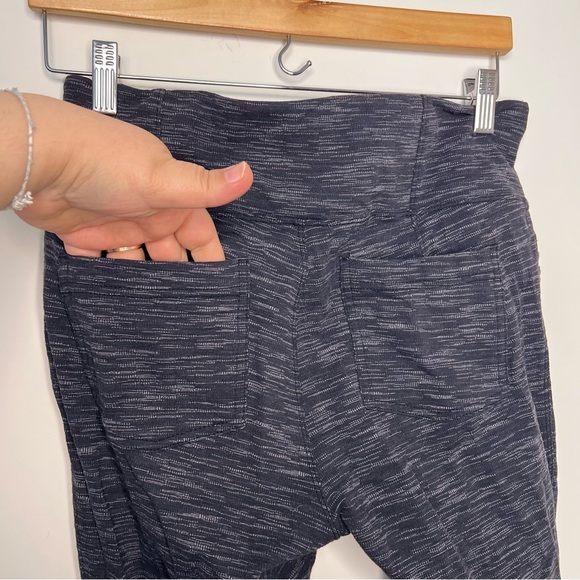 Athleta Metro High Rise Leggings Space Dye Charcoal Gray With Pockets Size Med - Picture 7 of 10